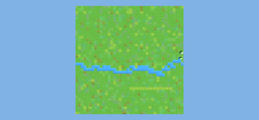 The Village of Lor from straight above