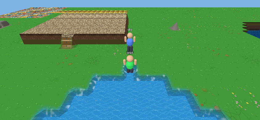 Wading in the pond